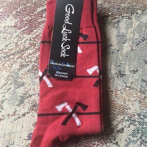 NWT Mens Good Luck Sock Axes